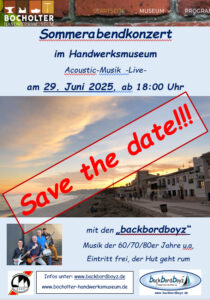 Sommerabendkonzert 29.6.25 mit den "bakbordboyz"